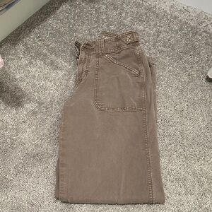 American Eagle Brown Stovepipe Pants | Size 0 | Adjustable Waist